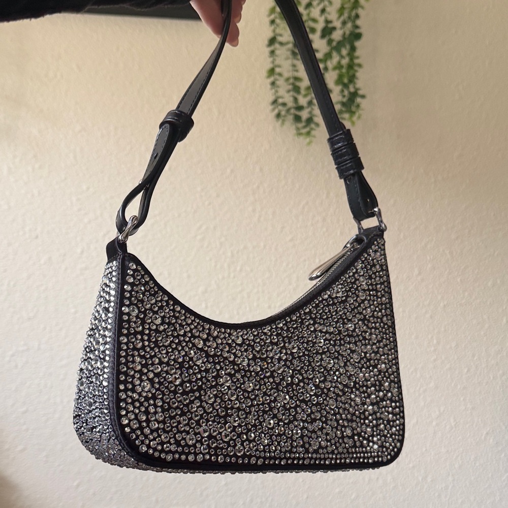 Aupen Vintage Miracle Ice Crystal-Embellished Shoulder Bag